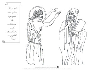 St. John the Baptist in Wilderness INK Coloring Page (English)